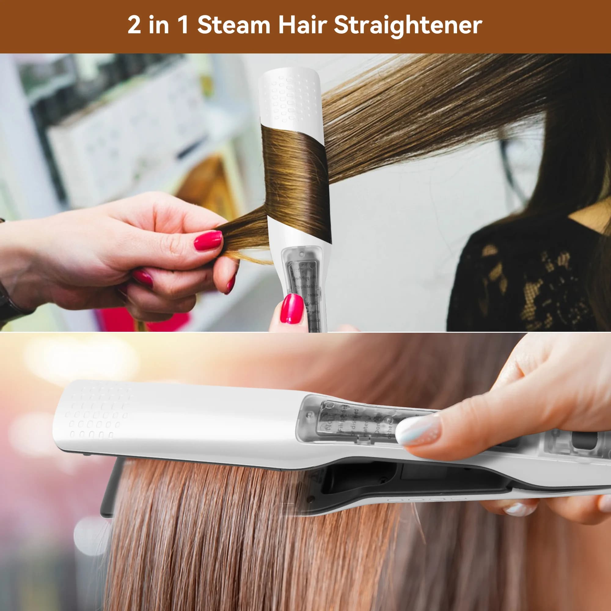 Professional Vapore Plate for Hair, Titanium Nano Ceramico, for a Liscia Hairstyle