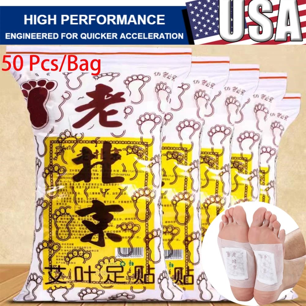 50 Pz/borsa Piede di Cotone Pasta Del Piede Vecchio Pechino Salute Patch Del Piede Migliorare Il Sonno Alleviare Lo Stress Umidità Patch Del Piede Cura Bastone