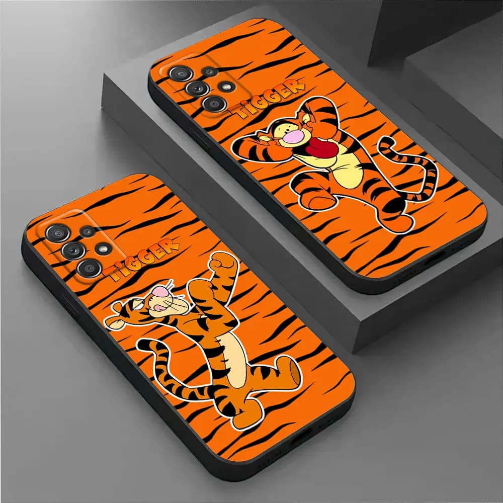 Cover per telefono con Tigger e Winnie the Pooh per Samsung Galaxy A17 A57 A37 A07 A55 A54 A34 A35 A25 A15 A56 A36 A26 A16 A06
