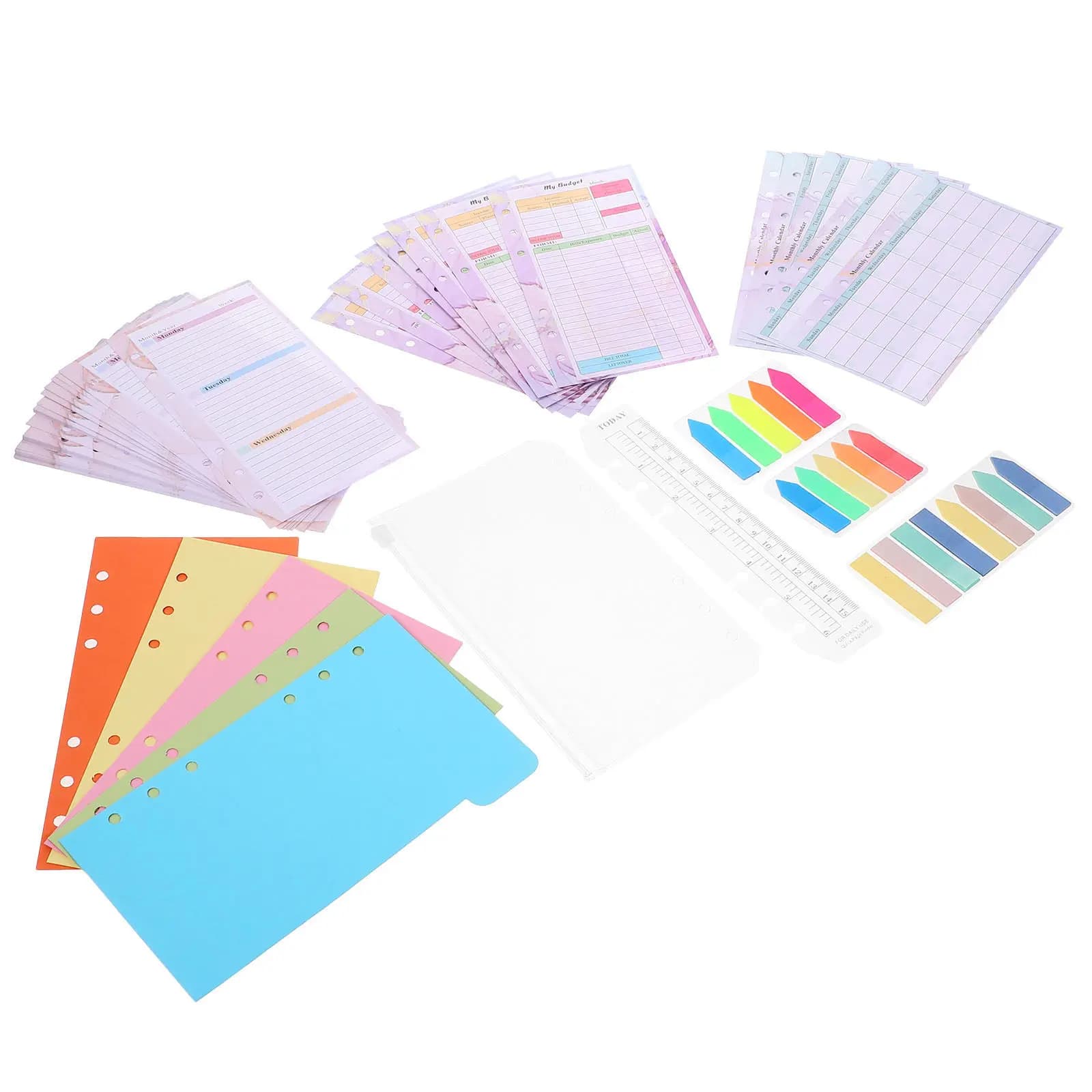 1 set di fogli di ricambio per quaderni, raccoglitori professionali compatti, carta per scrittura fluida, per scuola, ufficio, agenda giornaliera