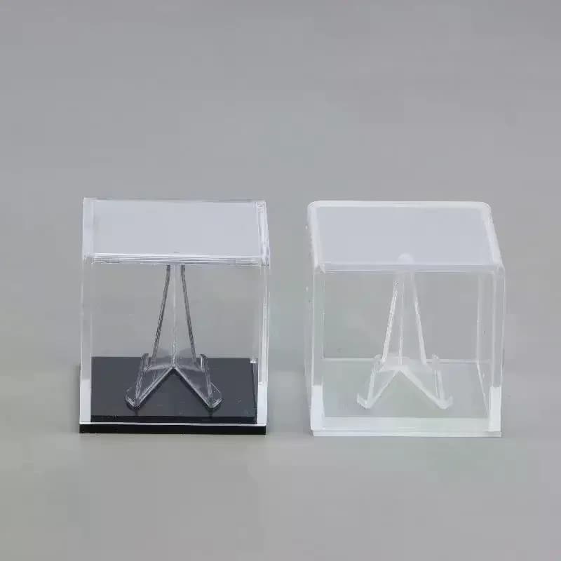 Acrylic Guitar Pick Display Box With Stand Collectible Rack Storage Case Transparent Pick Jewelry Holder For Guitar Accessories