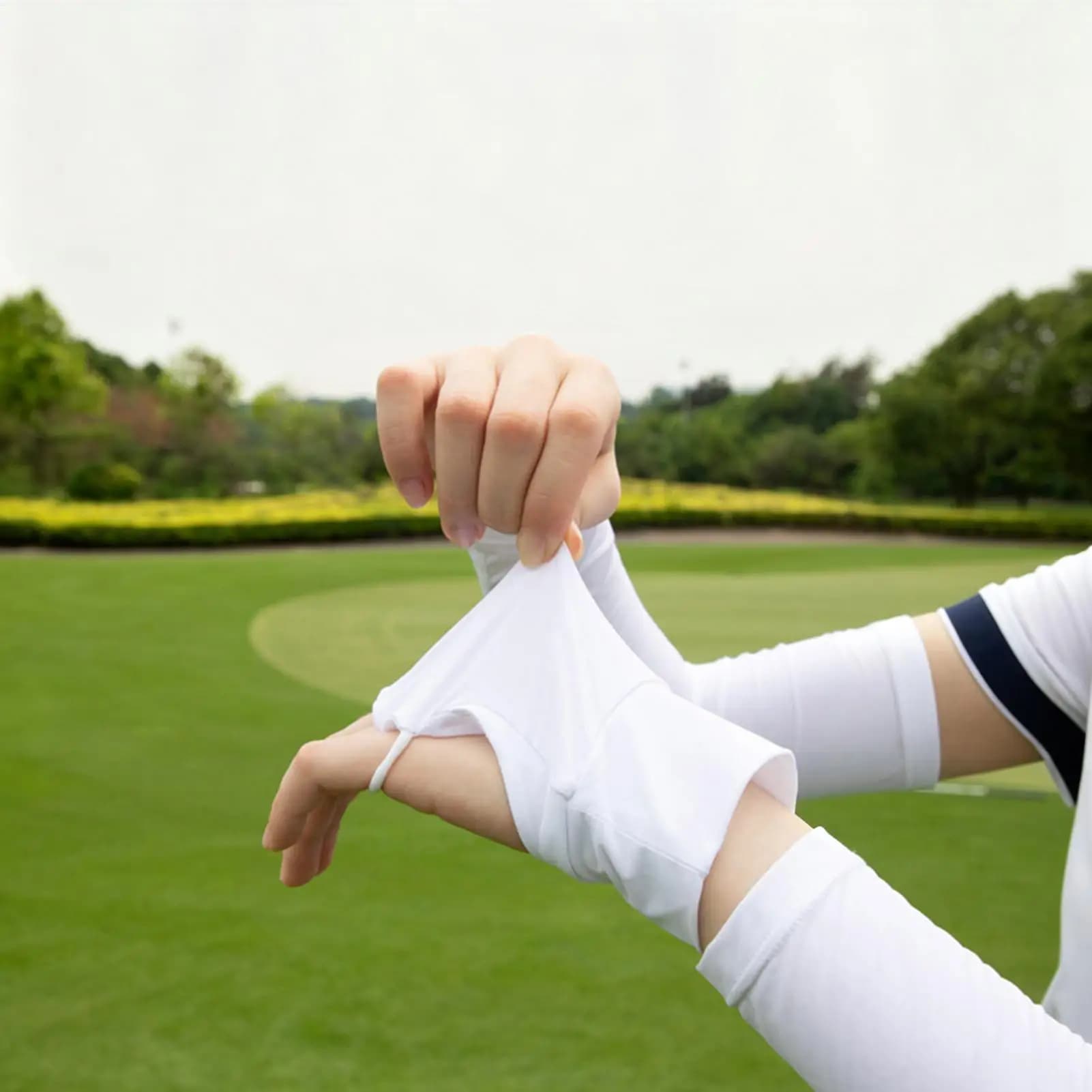 Men Golf Glove UPF 50 Finger Ice Silk Mitt Youth Golf Gloves For Course Training Match Tournament Outdoor Range Gym Court