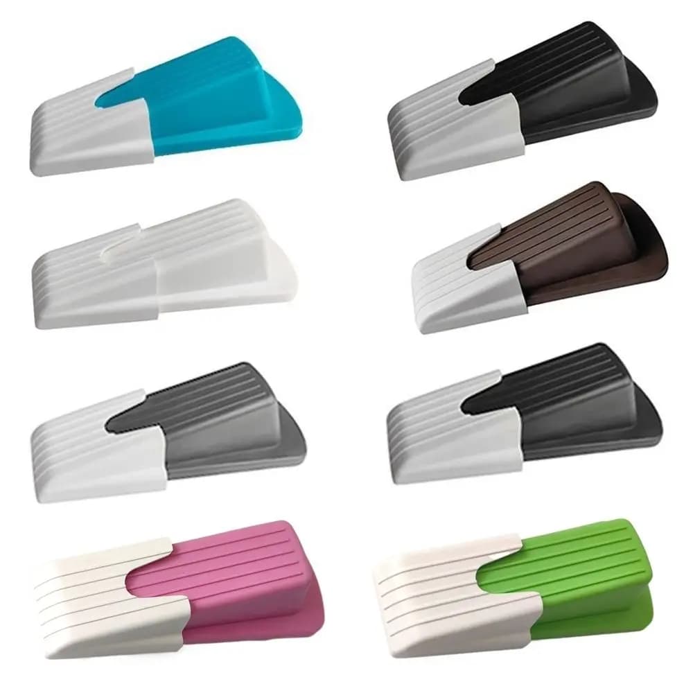 New Silicone Door Stopper Wall Protectors Anti Collision Floor Holder Strong Suction Hidden Doorstop Bedroom