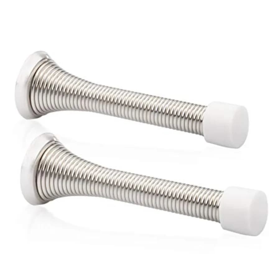 Fermaporta a Molla Spazzolato - Fermaporta Flessibile da 3-1/4" con Punte in Gomma