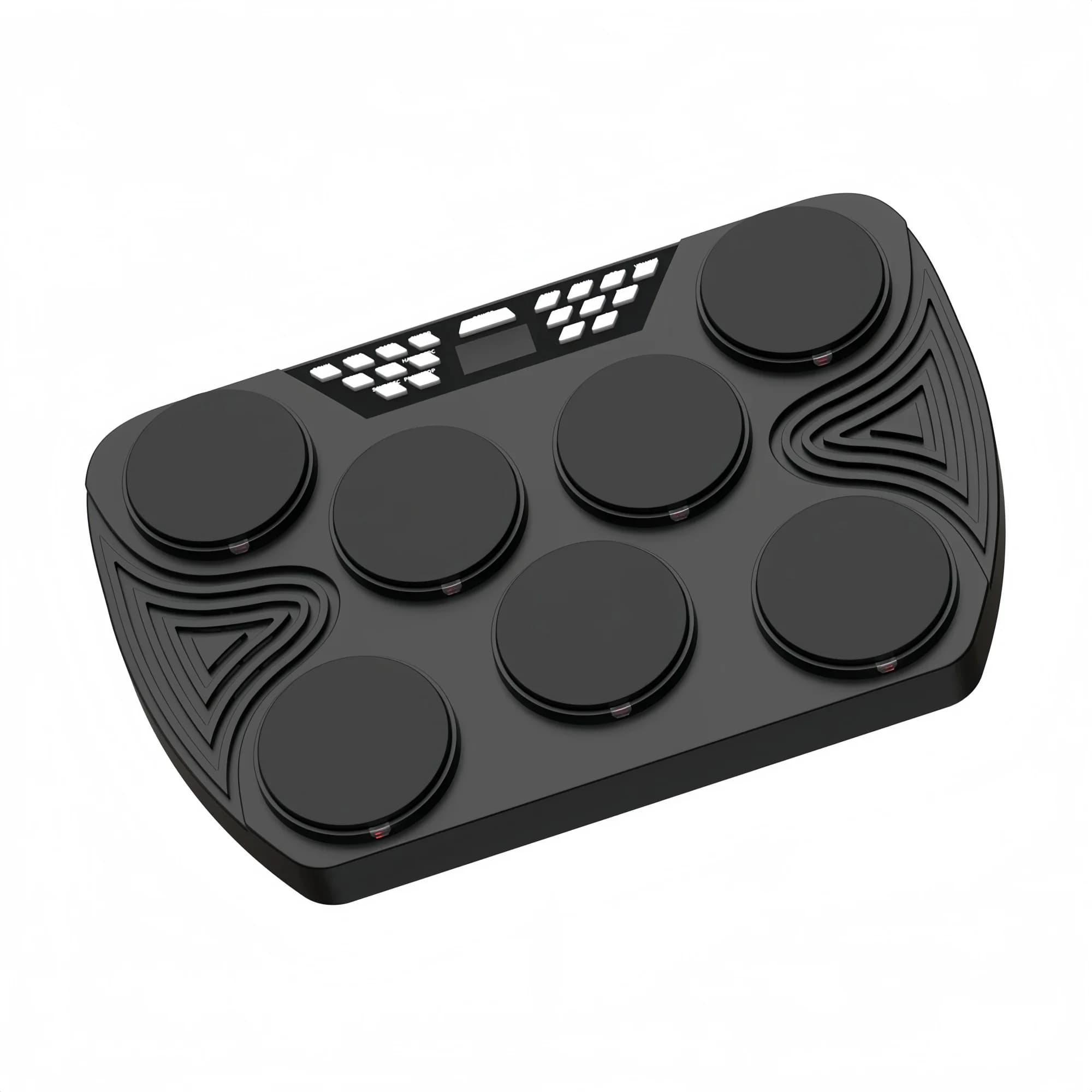 Miwayer Rechargeable Tabletop Drum Kit with Dual Stereo Speakers 7 Pads Portable Electronic Drum for Beginner Educational Music