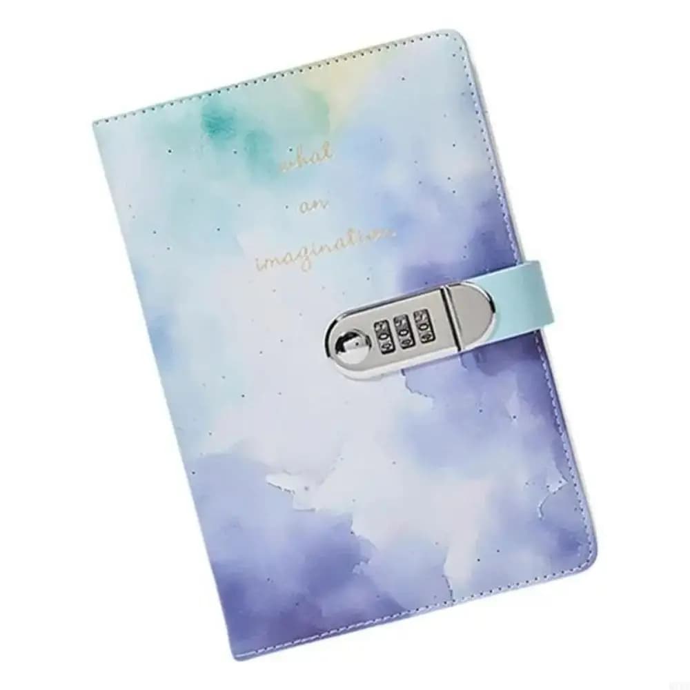 240 Pages A5 Journal Notebook Thickened PU Leather Password Book with Lock Protecting Secrets Waterproof Student Notepad Gifts