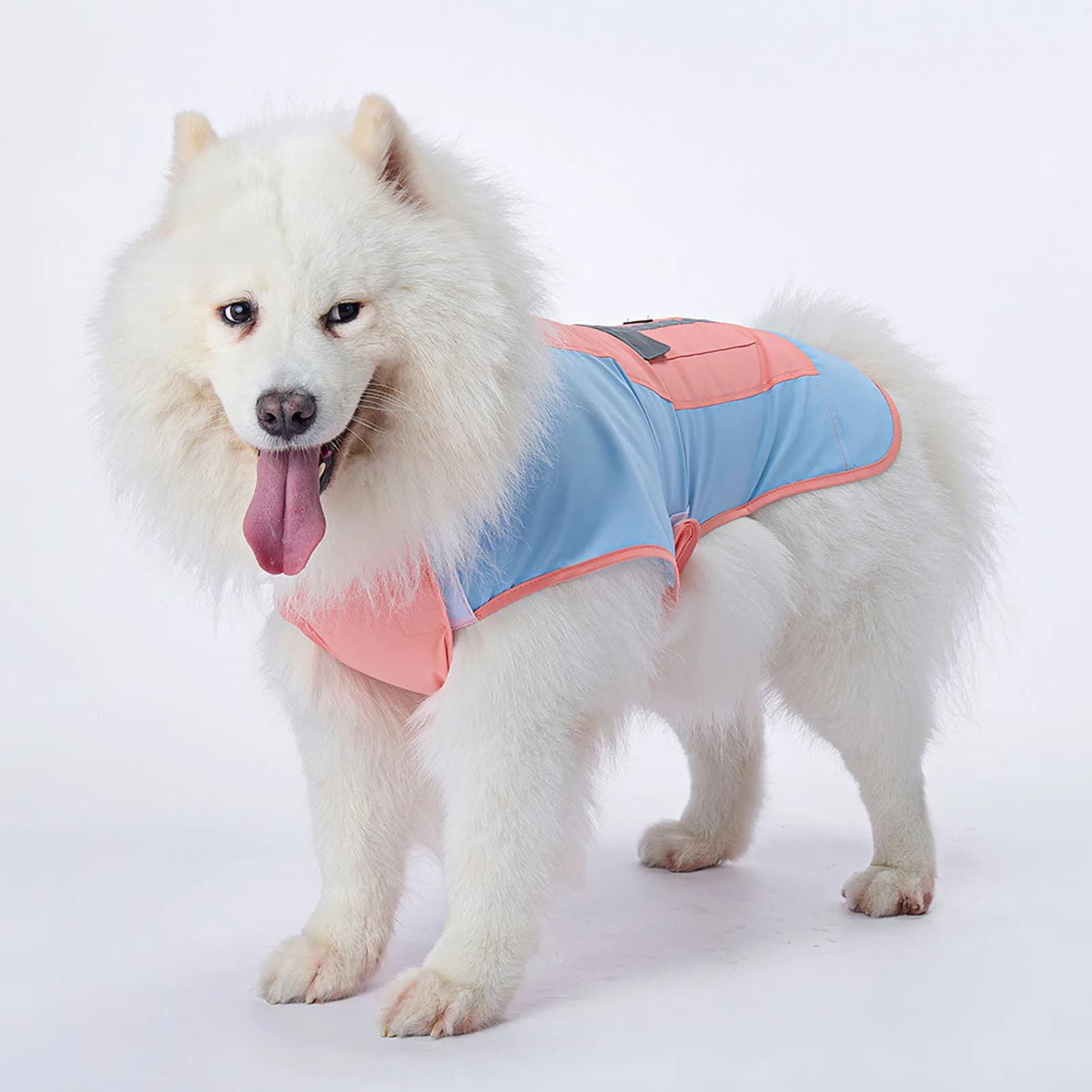 Impermeabile per cani di grandi dimensioni Impermeabile per cani di grandi dimensioni Impermeabile antivento Giacca antipioggia con cappuccio per animali domestici con cinghia riflettente Comodo foro per guinzaglio