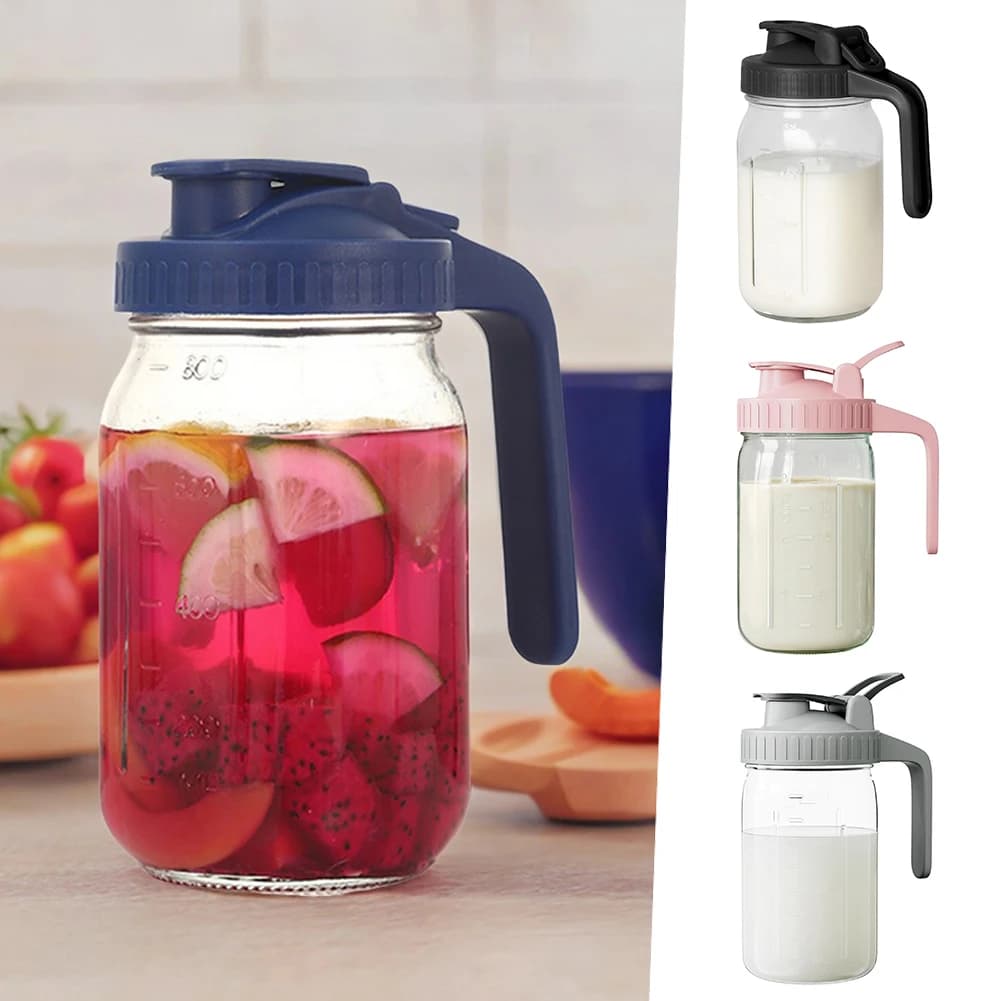 32oz Glass Breastmilk Pitcher,Breast Milk Storage Bags,Non Bpa Juices Bottle Coffee Cup Transparent Milk Tea Cups For Iced Milk