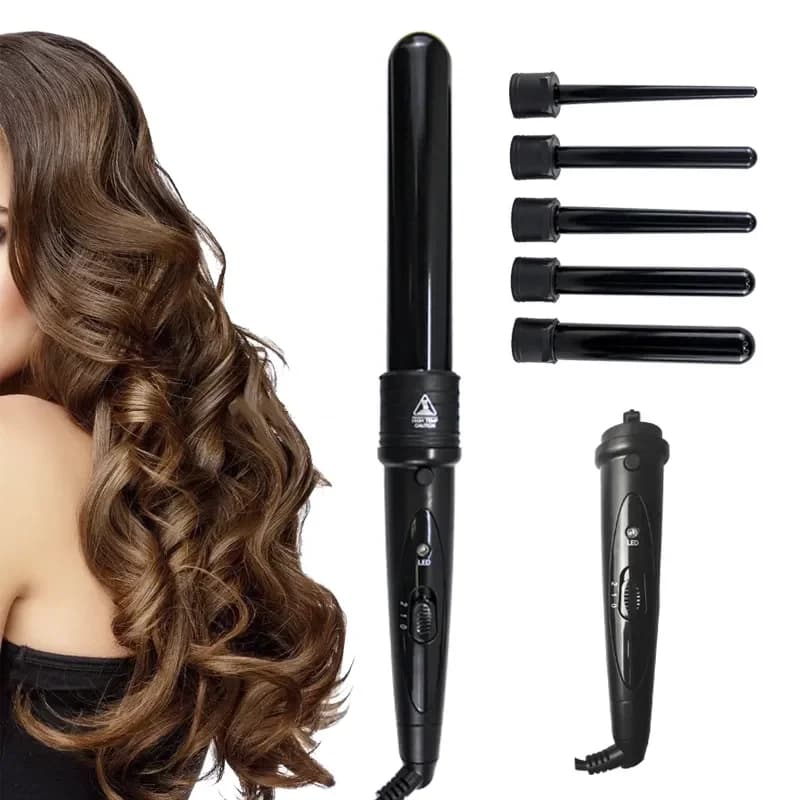 5 In 1 arricciacapelli professionale Lron capelli Waver pera fiore cono bigodino elettrico rullo arricciacapelli bacchetta