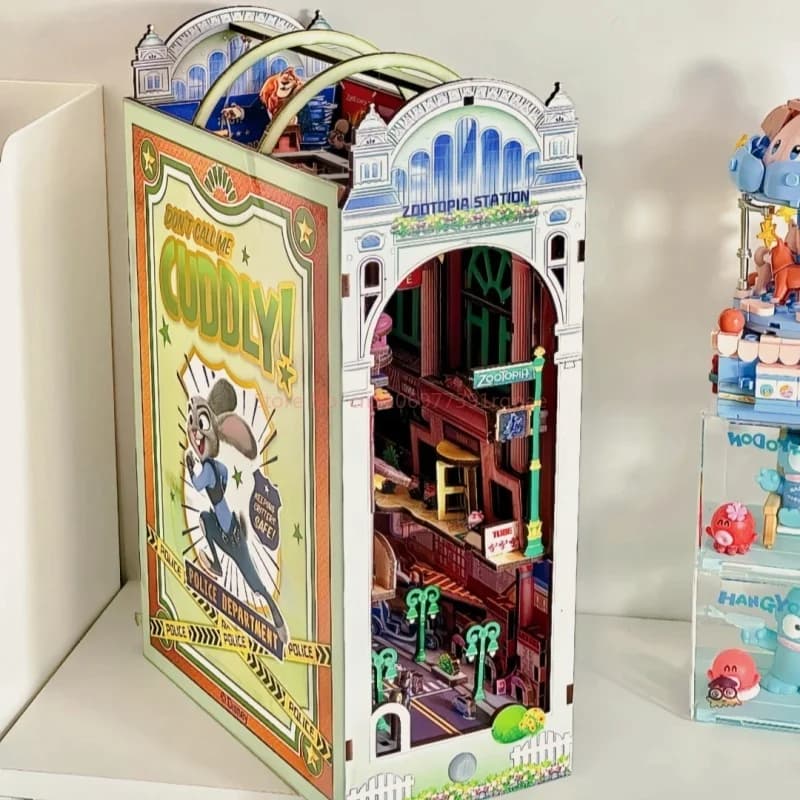 Caldo genuino Zootopia assemblato libro di legno puzzle 3d in legno fatto a mano coniglio Judy giocattoli modello periferico regali a sorpresa di Natale
