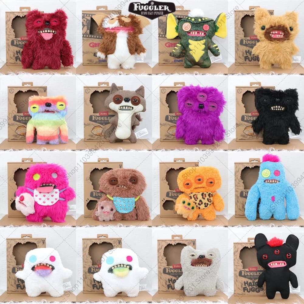 Fuggler originale soffice mostro famiglia bambola di peluche divertente brutto dente mostro che canta peluche scatola cieca casuale regalo bambola