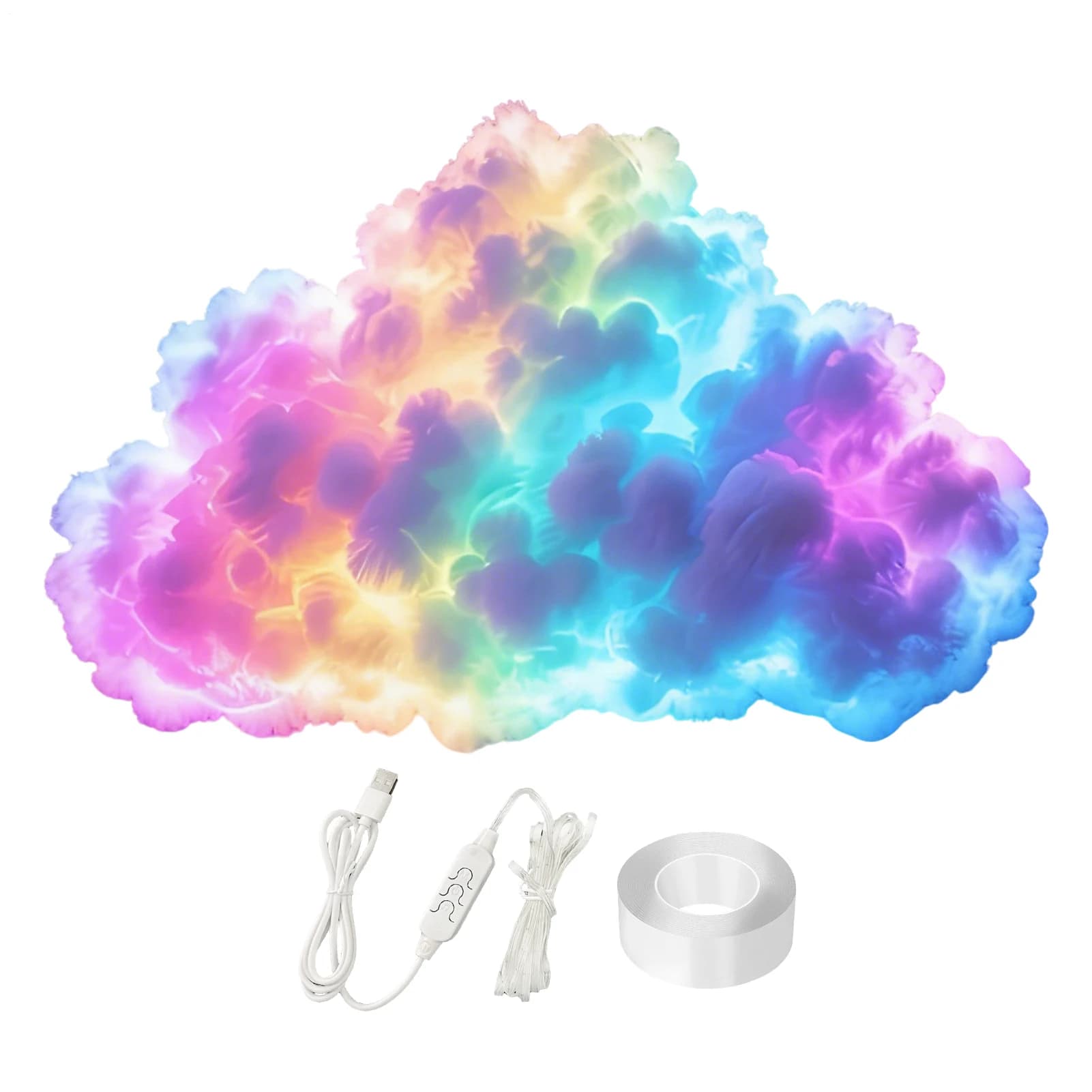 2M/4M/6M/8M FAI DA TE 3D Thundercloud Luci A LED Per Soffitto USB Thundercloud Lampada Decorazione Set Illuminazione Dinamica Decorazione Desktop