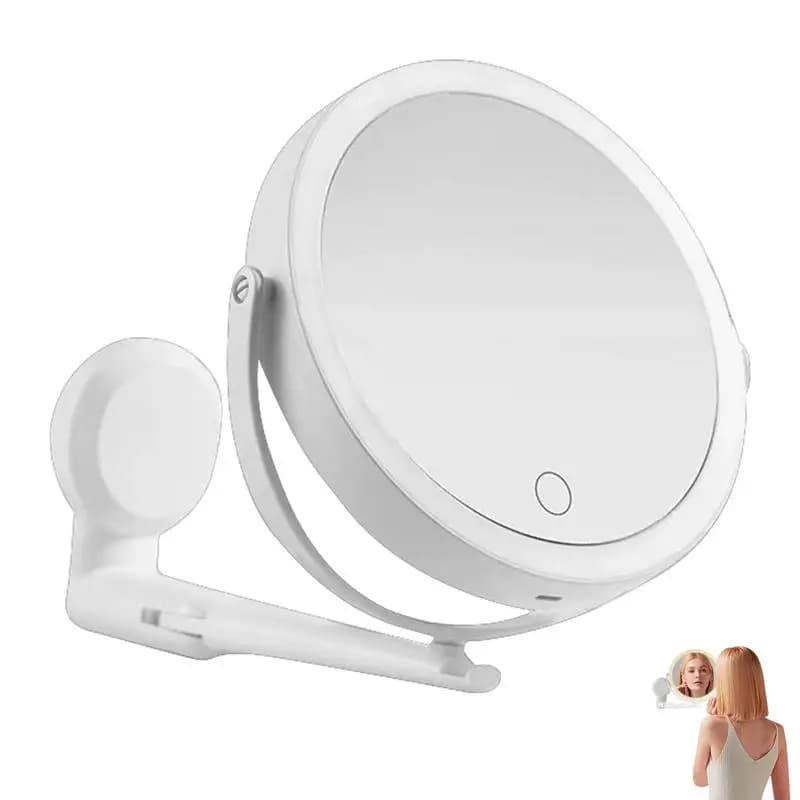 Specchio per il trucco illuminato con ingrandimento 3 colori specchio da bagno a LED dimmerabile su entrambi i lati specchio da bagno a parete 1200mAh