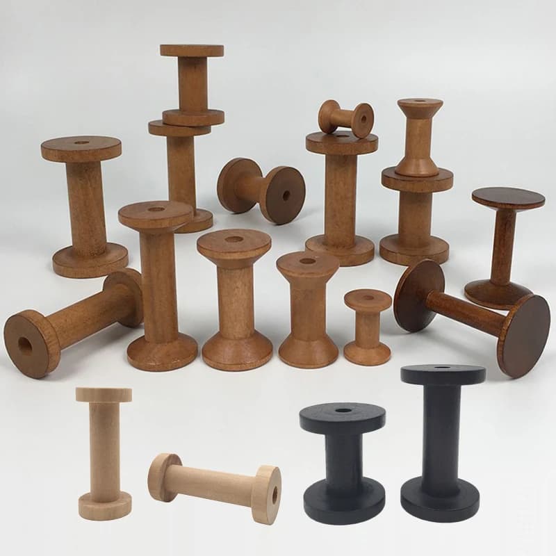 10 pz/set bobine di legno naturale vintage per ricamo nastri da cucito spago strumenti artigianali in legno punto croce bobine fai da te organizzatore