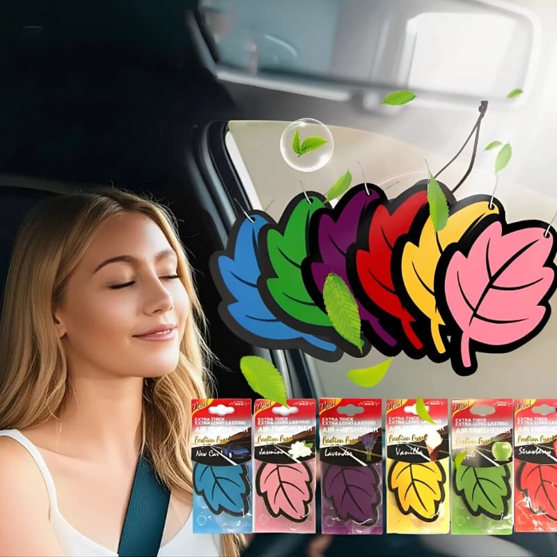 1/2/3/4 deodorant car perfume natural tea card hanging automatic vanilla scent fragrance in the shape of internal leaf auto