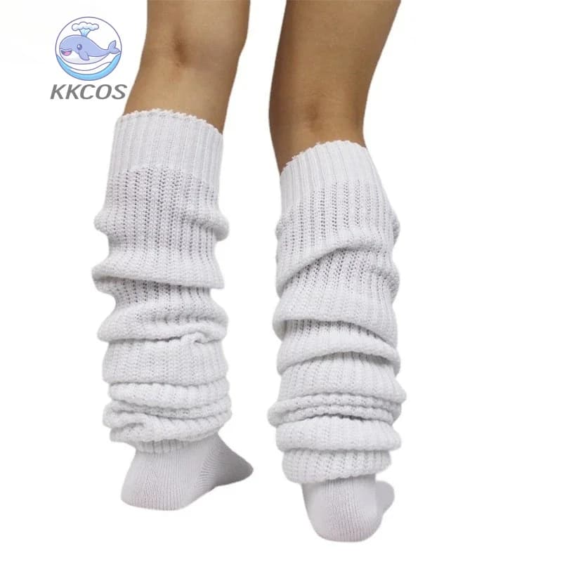 Calzini larghi bianchi neri Stivali slouch Calze Accessori uniformi JK Scaldamuscoli Calzini cosplay per donne e ragazze