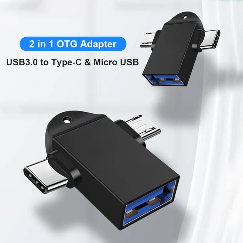 Cavo adattatore OTG 2 in 1 di tipo C per Xiaomi Tablet Disco rigido Disco flash Convertitori mouse USB per Android Tipo-C Micro USB