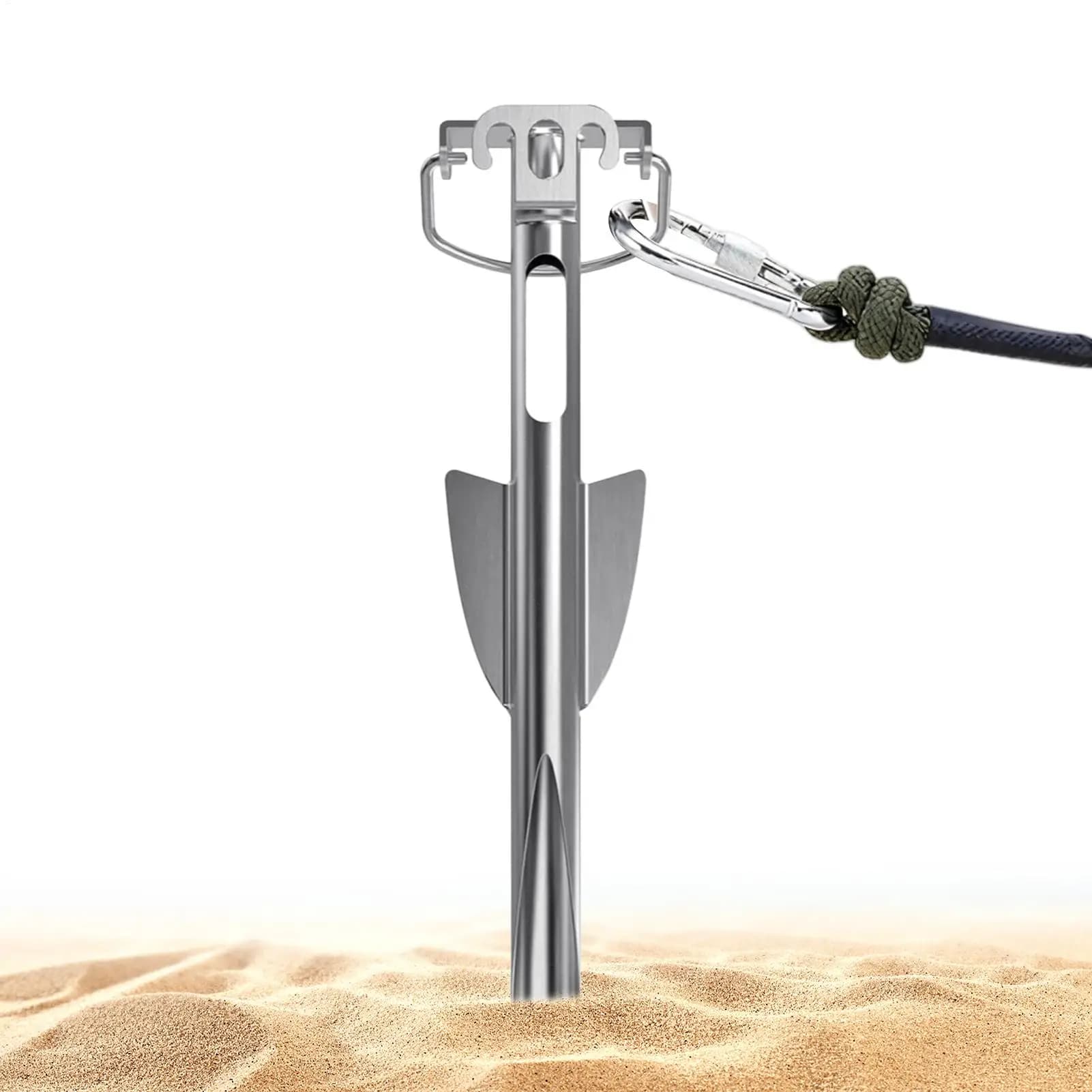 Ancore da Sabbia Antiruggine Resistenti Portatili per Kayak, Paddleboard, Gommone, Zattera, Pontone, Tenda da Spiaggia, Pesca