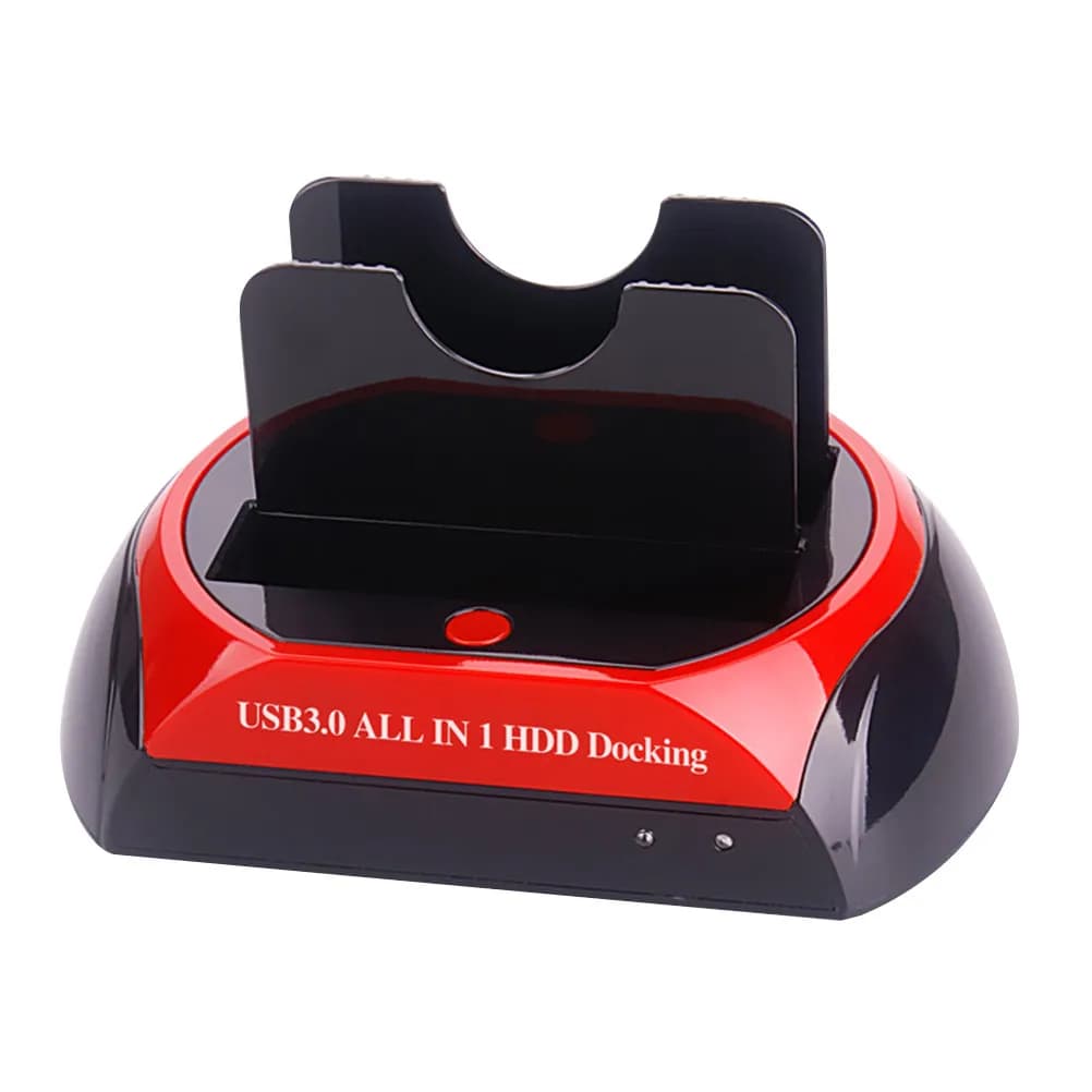 Docking Station USB 3.0 Dual HDD All-in-1 con Funzione Clone, Supporta 2x HDD da 2.5/3.5 Pollici Fino a 2TB, Hot Plug