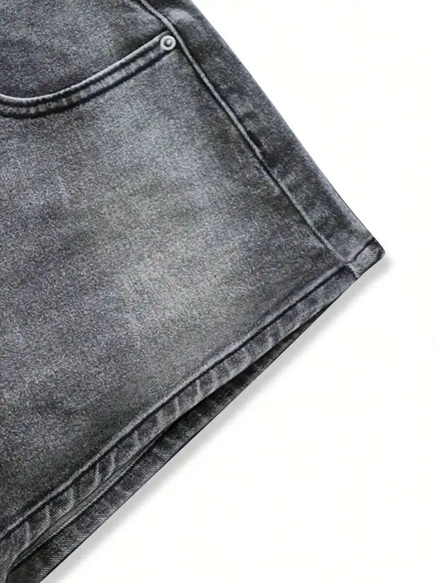 Women Stretch Denim Shorts Casual Floral Print Jean Shorts