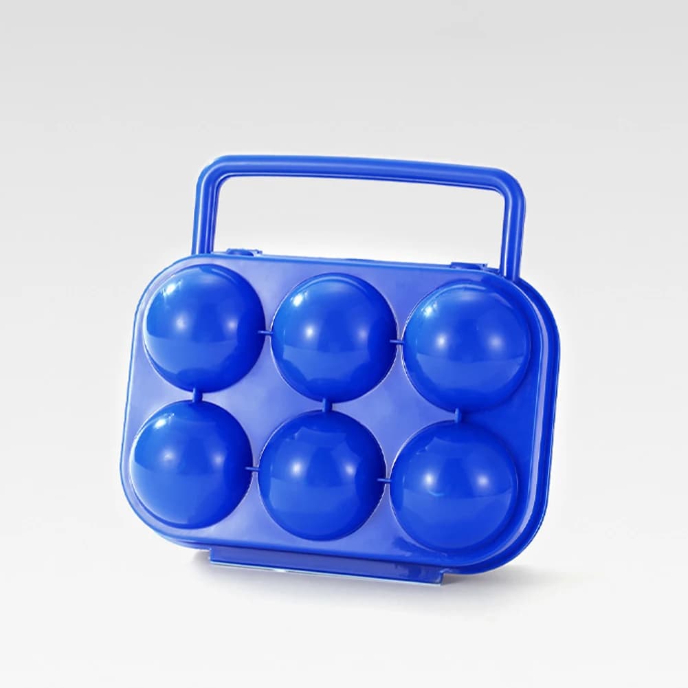 Outdoor Portable Eggs Container Holder Storage Egg Box Hiking Camping Carrier Picnic 6 Pcs Grids Folding Plastic For Camping