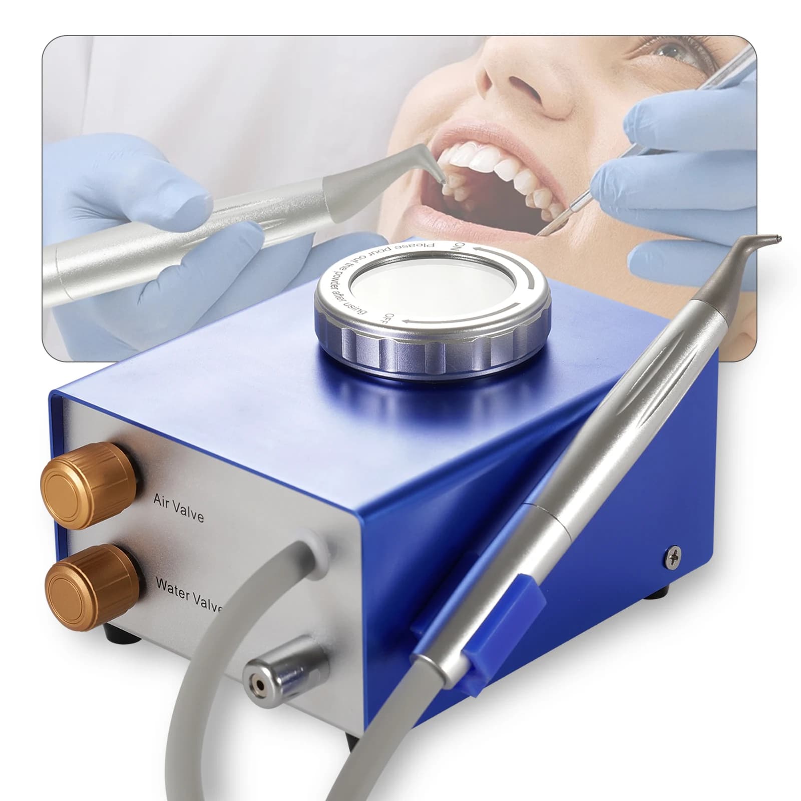 M4 Dentale Sabbiatura Macchina Lucidatore Ad Aria Flusso Aria Acqua Profilassi Dispositivo Per La Pulizia Dei Denti Sbiancamento Dei Denti Strumenti di Lucidatura