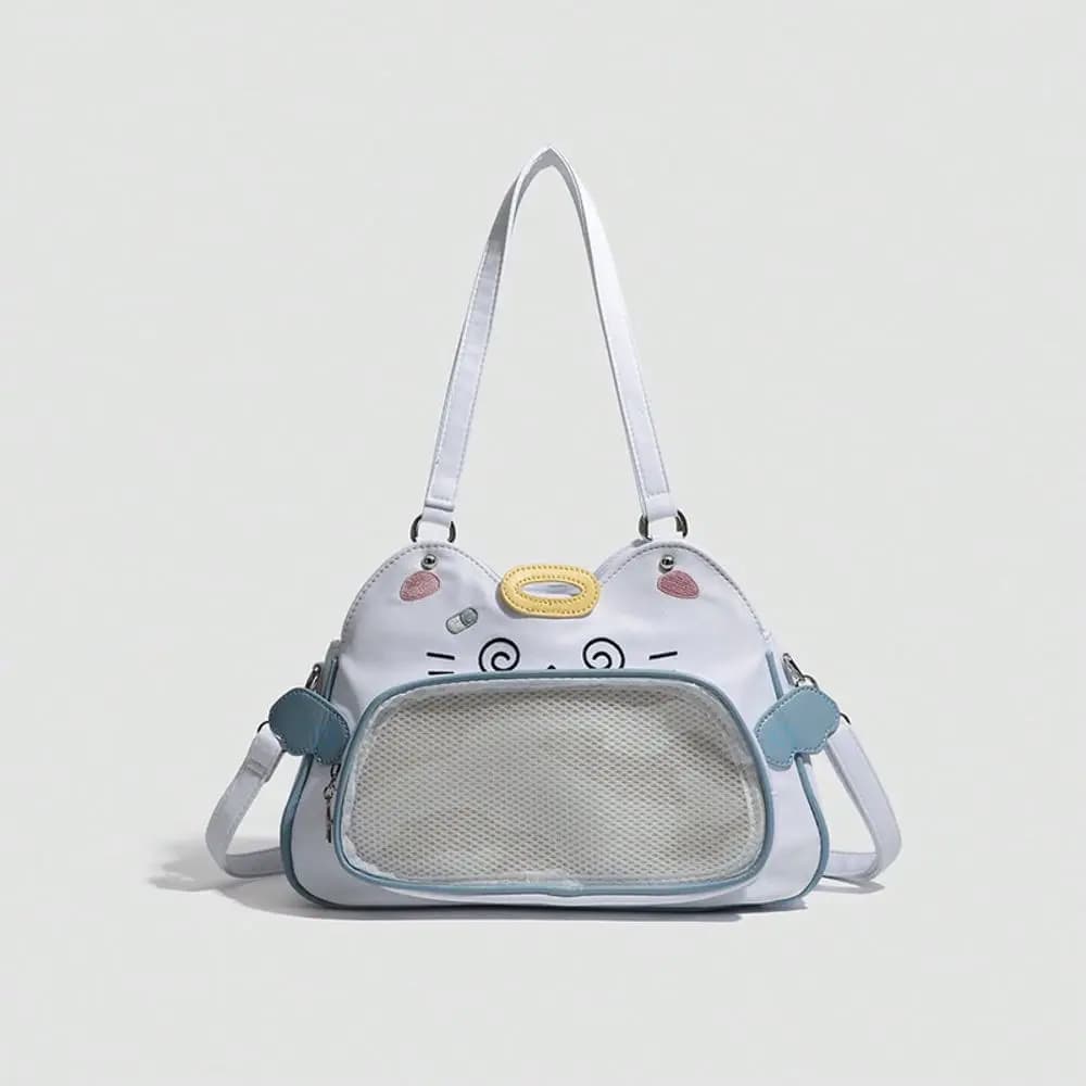 Cat Ear Pet Carrier Bag Breathable Mesh Window Shoulder Handbag Portable Travel Tote For Small Dogs Cats Kittens Outdoor
