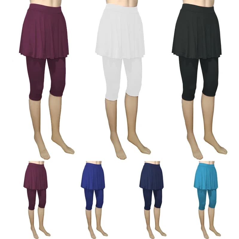 Leggings da donna Gonna Pantaloni da tennis Spandex Sport Elastico corto Culottes Legins Pantaloni da yoga Leggings sportivi da fitness da donna