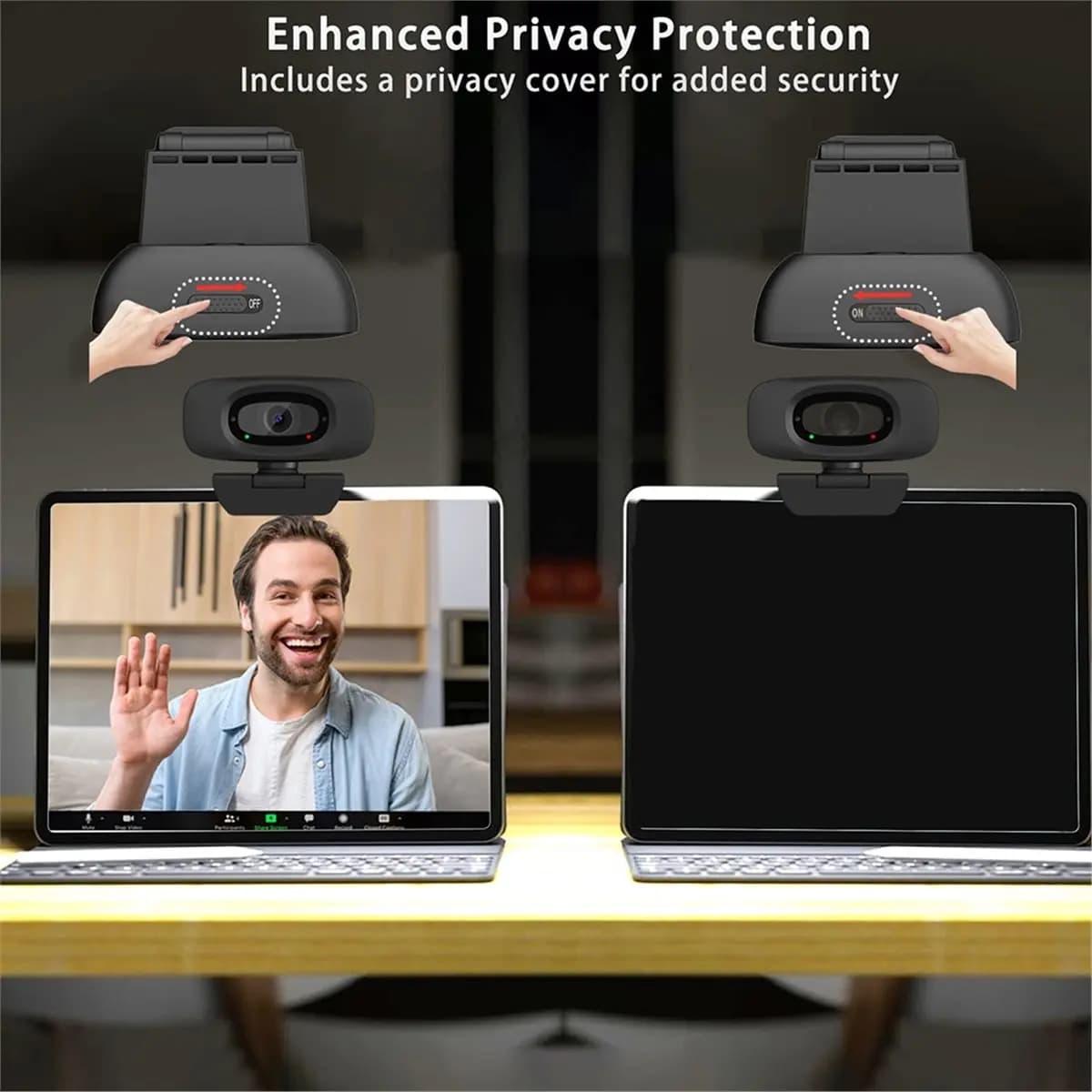 USB Webcam N94R 4K with Autofocus, 8MP 30fps, Privacy cover Swivel, Microphone, Tripod, for Zoom, Streaming, Video calls, PC/Mac