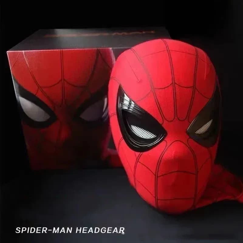 Electronic Mask Spider Man Mascara Spiderman Copricapo Cosplay Mask 1:1 Movement Elastic Toys Remote Control Adults Kids Gift