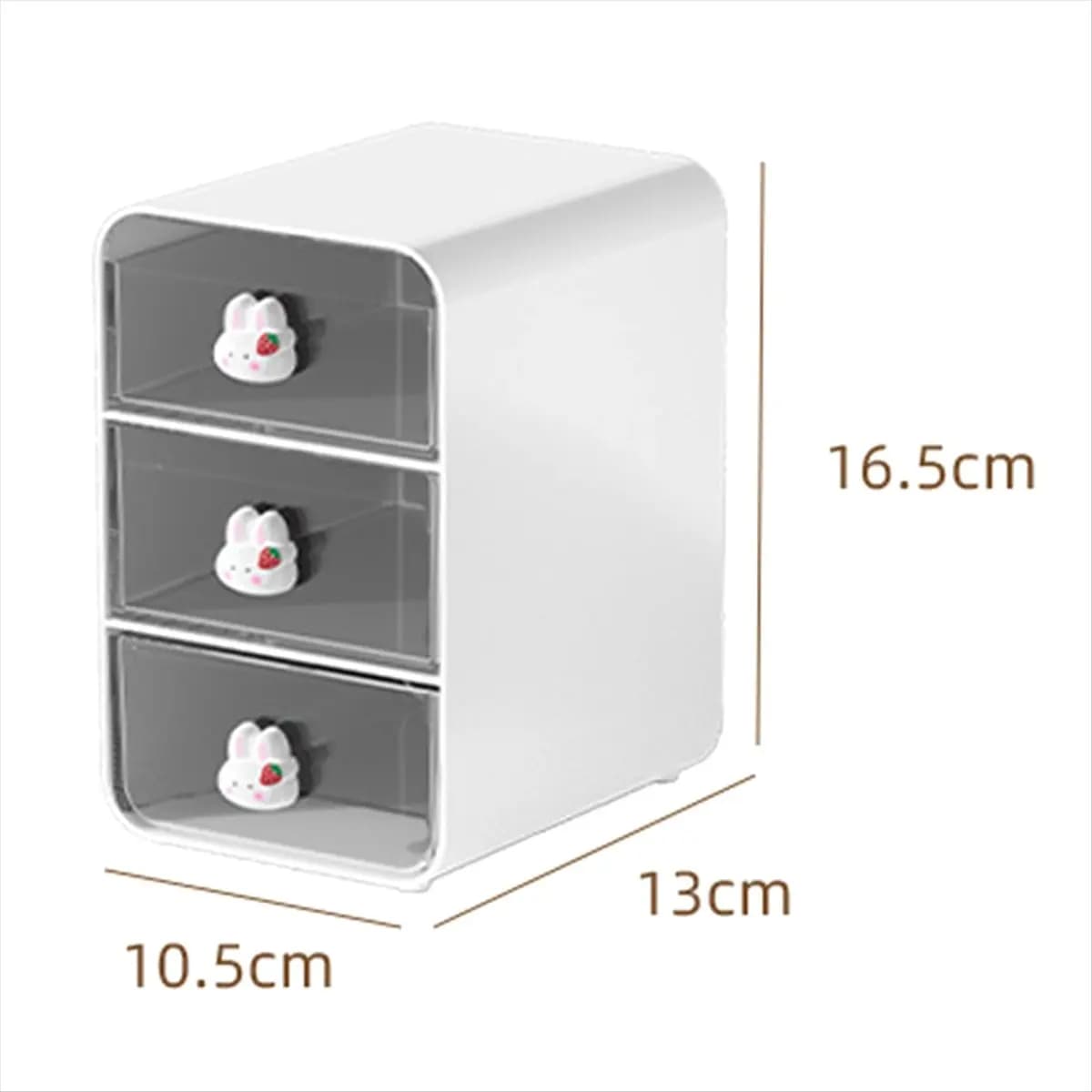 (FDDT) Organizzatore per trucchi a 3 livelli, contenitore per cosmetici, organizer da bagno, organizer da scrivania con cassetti, rosa-B