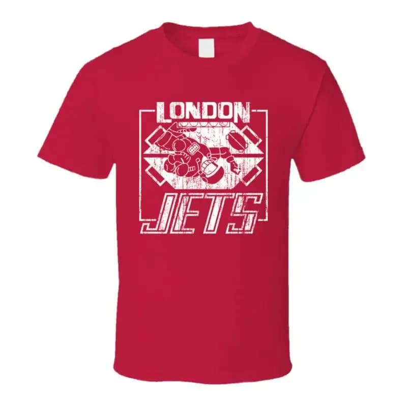 Retro Tv Show Red Dwarf London Jets Red T Shirt