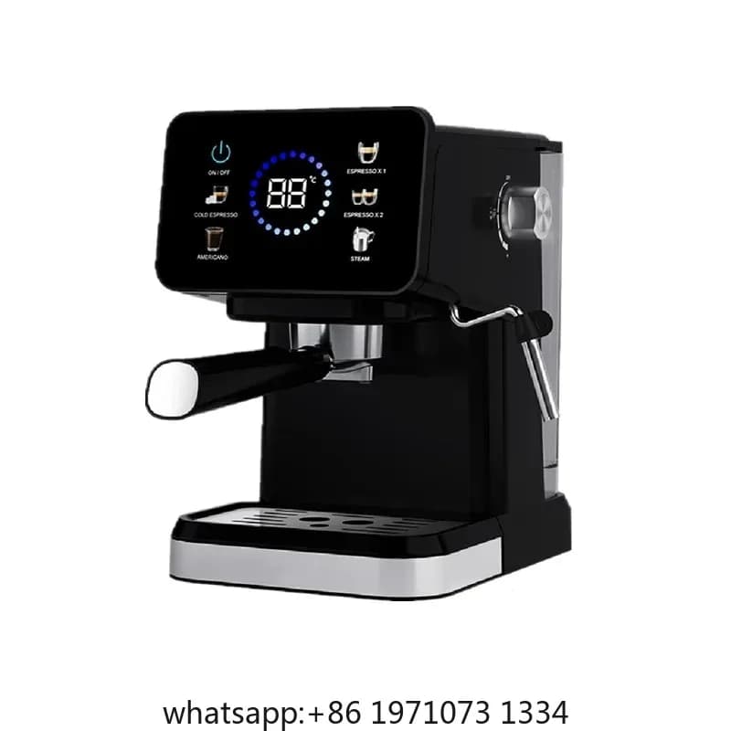 Semi-Automatic Espresso Machine 110V-240V | 15Bar Professional Coffee Maker with Milk Frother & Steam Wand