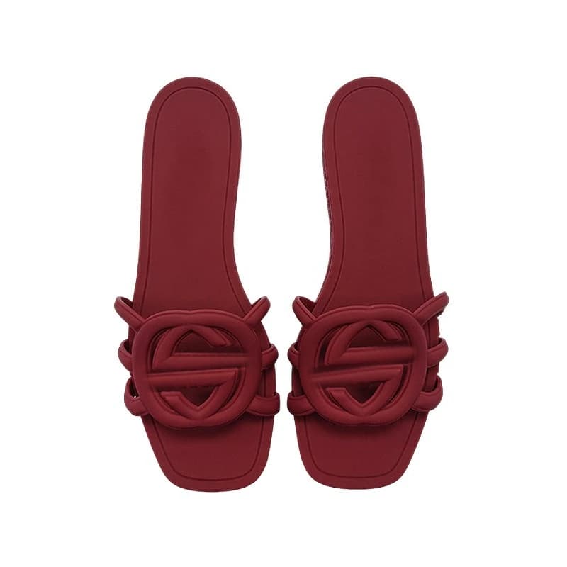 Women‘s Slide Sandals 2026 Summer Flat Open Toe Non Slip Beach Slippers Comfort Casual Footwear