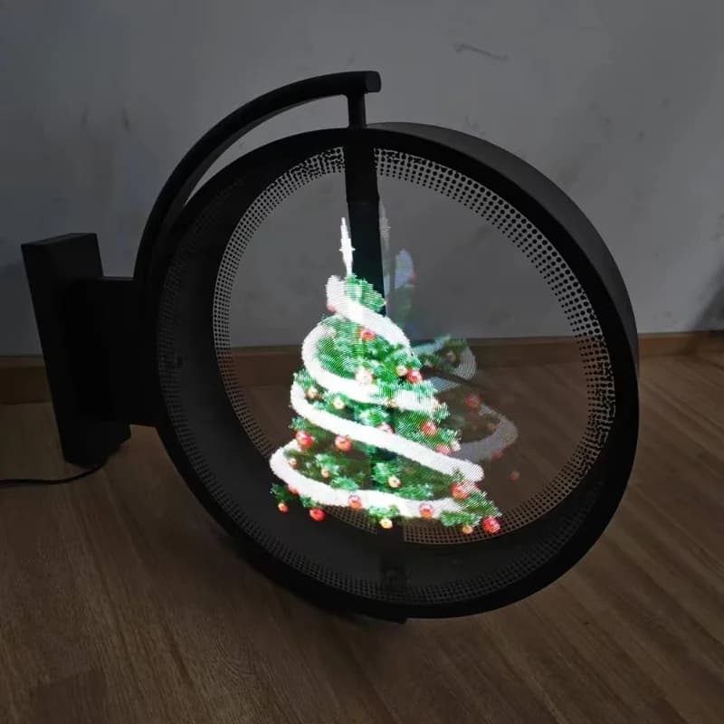 Schermo a diodi emettitori Grande scatola luminosa 3D Borsa per ventola olografica Zaino Proiettore Proiezione
