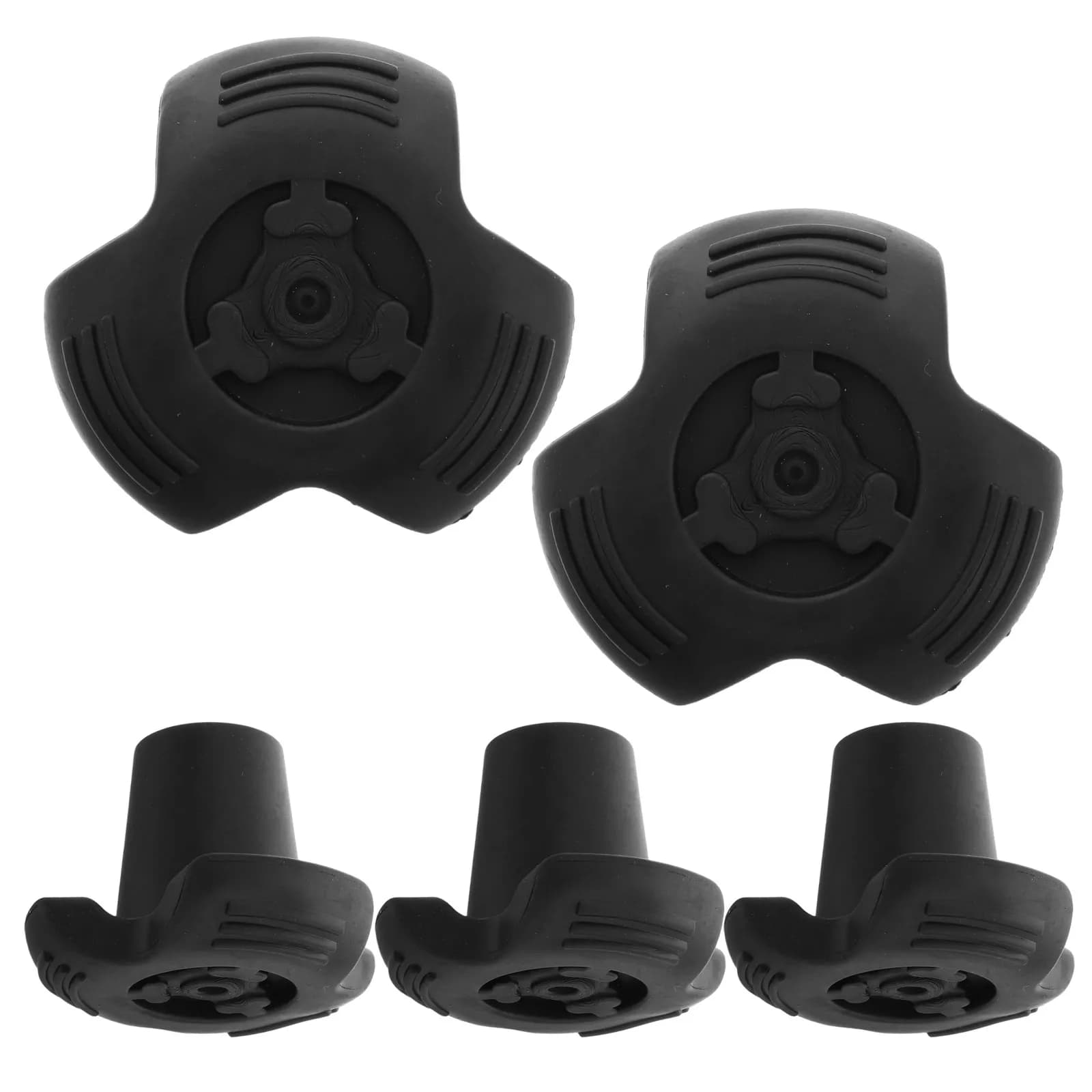 5Pcs Rubber Hiking Pole Tips Replacement Trekking Accessories Walking Stick Feet Protectors Secure Fit Non Slip End