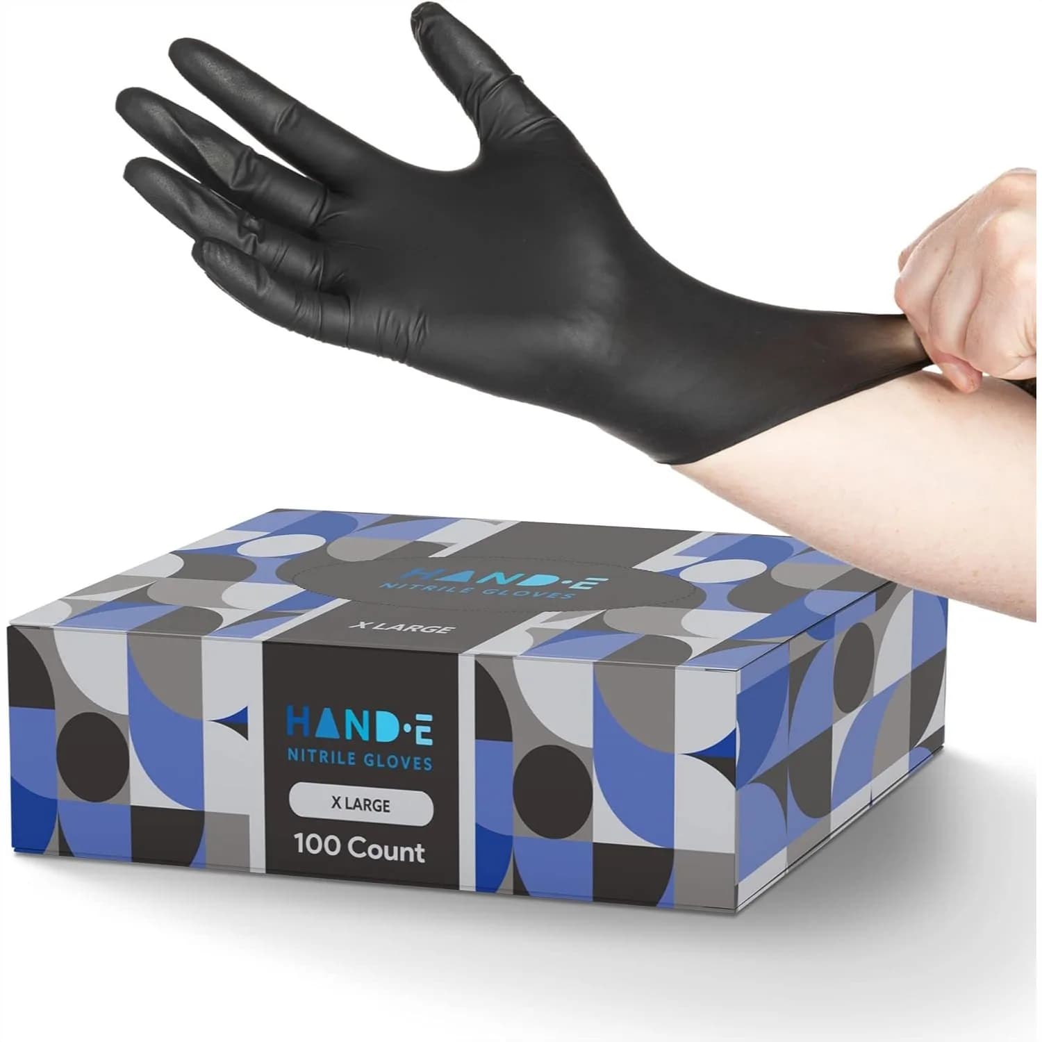 Guanti Monouso in Nitrile Nero - Senza Polvere e Lattice per BBQ, Tatuaggi, Tintura Capelli, Cucina, Meccanica - Resistenti e Durevoli
