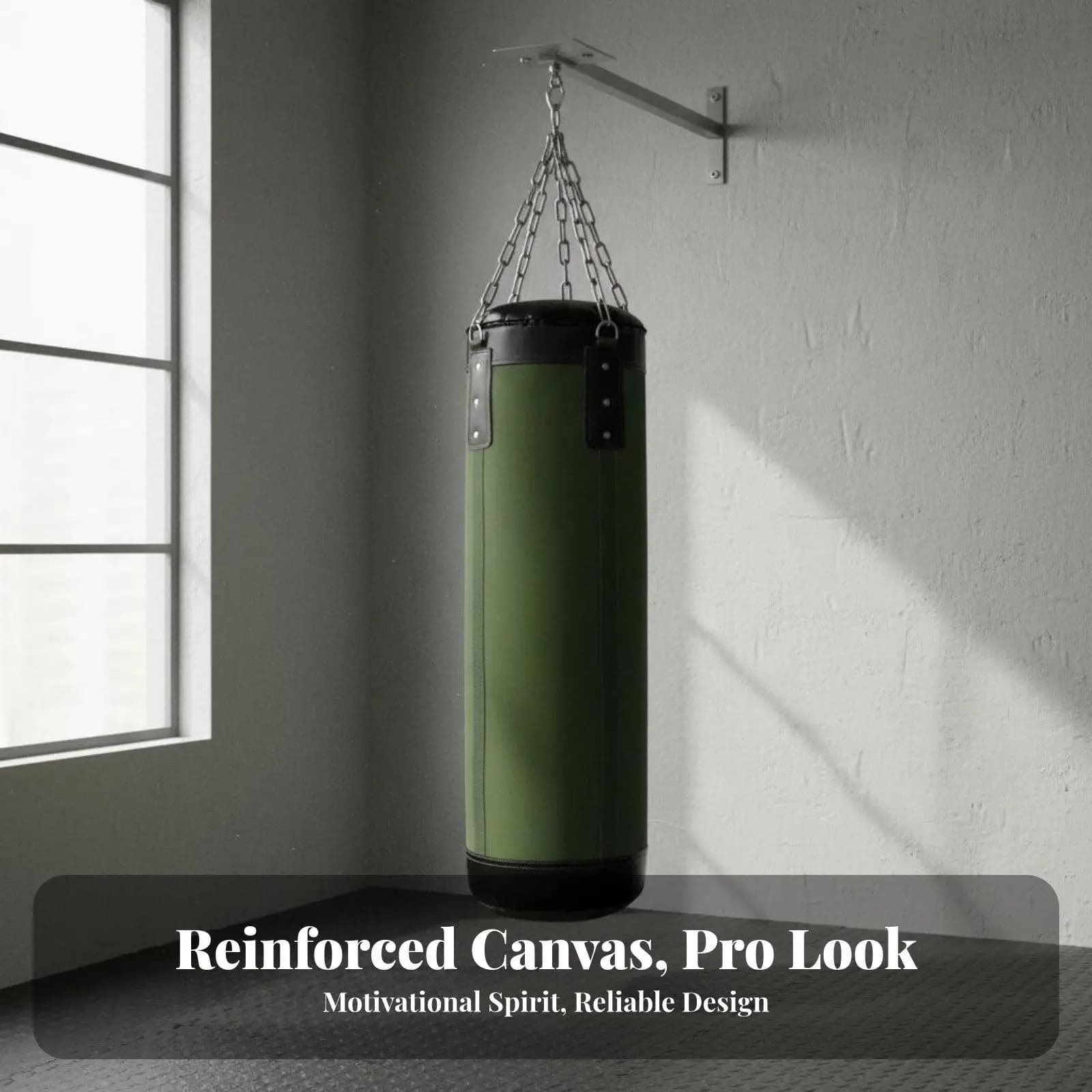 Canvas Heavy Bag Punching Dummy Rugged Canvas and Steel Build Secure Hanging Kit for Boxing Kickboxing Conditioning