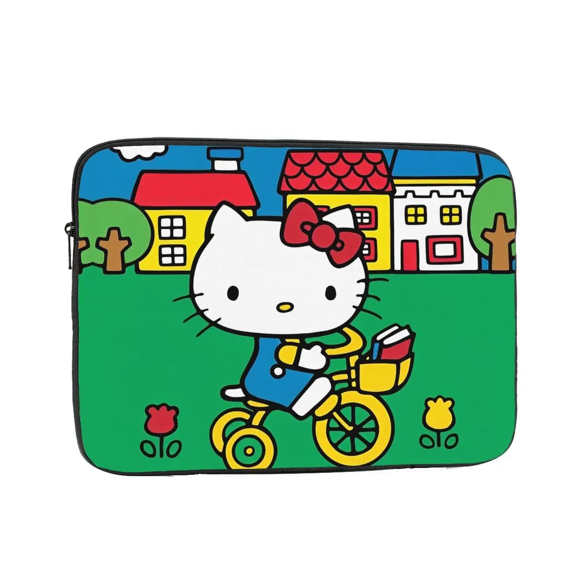 Hello Kitty Ride A Bike Borsa per laptop da 12 ", 13 ", 15 ", 17 ", custodia per laptop, custodia antiurto per Macbook Air Pro