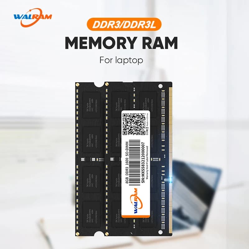 WALRAM Memoria Ram DDR3 1600MHz Internal Laptop Memory DDR4 8GB 2666MHz 3200MHz DDR3L 4GB 1.5V 1.35V 1.2V Notebook Sodimm Ram