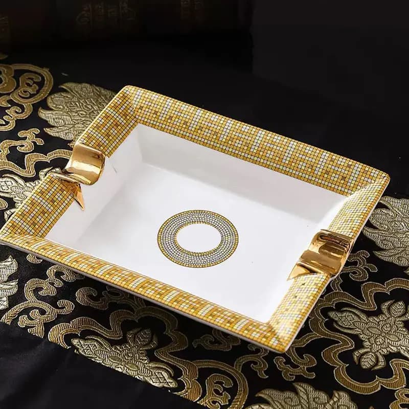 Posacenere per sigari Posacenere portatile in ceramica Accessori per sigari Vassoio di cenere regalo per uomo