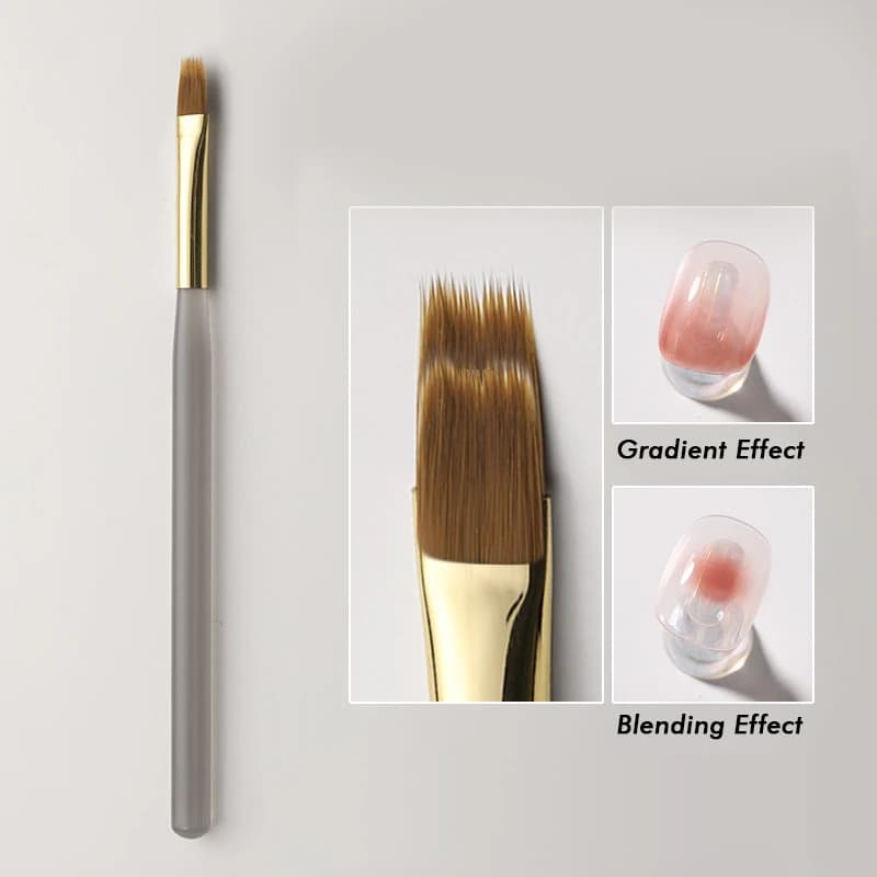1 pz Acrilico Nail Ombre Penna Gradiente Nail Art Pennello FAI DA TE Gel UV Pennelli Pittura Disegno Miscelazione Unghie Pennello Penna Strumenti per manicure