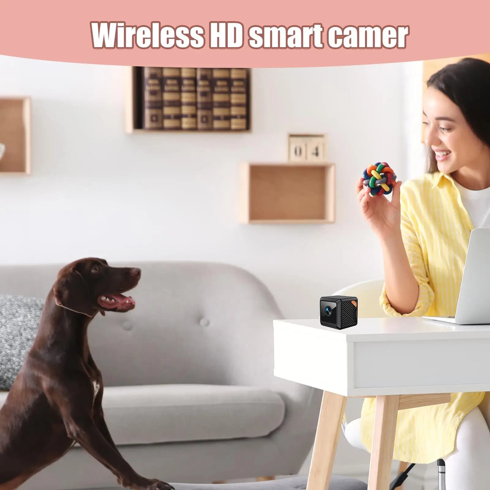 Mini telecamere di sicurezza Wireless 1080P Smart Baby Monitor Telecamera portatile ricaricabile USB Supporto Memory Card Storage per la camera da letto