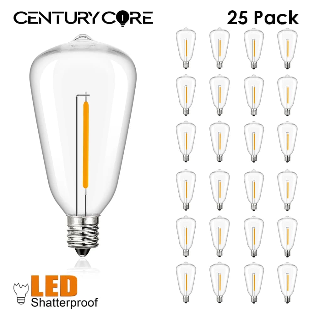 Lampadina a Led ST38 infrangibile 220V 110V E12 lampada in plastica trasparente per esterni lampadine di ricambio per lampadine decorative