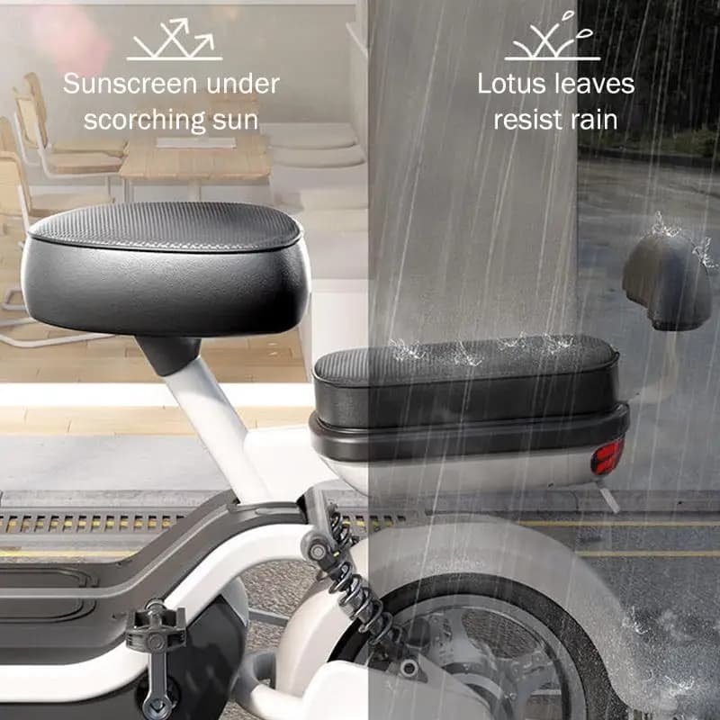 Coprisedile in Pelle PU per Bici Elettrica, Cuscino Ergonomico Morbido, Impermeabile e Antigraffio, Versione Migliorata