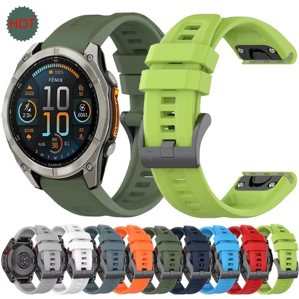 QuickFit 22mm 26mm cinturino sportivo per Garmin Fenix 8 E Fenix8 47mm 51mm 965 955 7X 7 6X 6 cinturino in silicone di ricambio