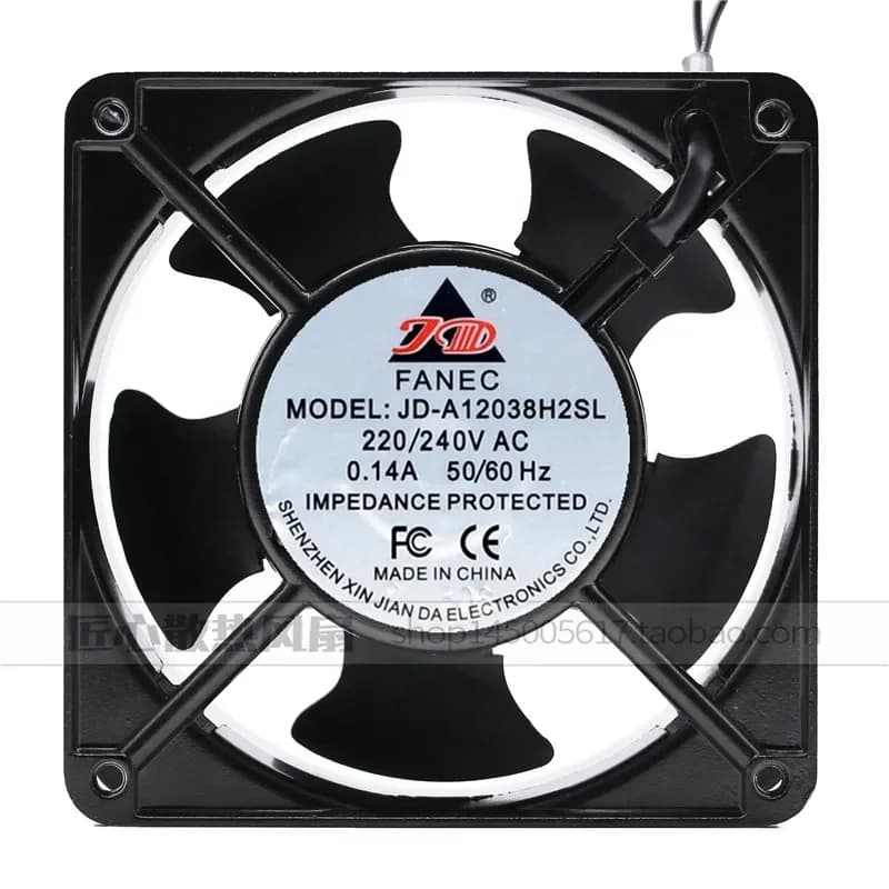New Original FANEC JD-A12038H2SL/2BL Cabinet Cooling Fan for 220V 0.14A 120x38mm