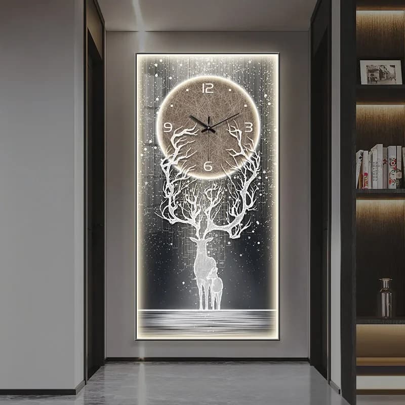 Upgrade Unique Fashion Wall Clock Night Light Nordic Large Design Digital Clock Living Room Orologio Da Parete Home Decor Items
