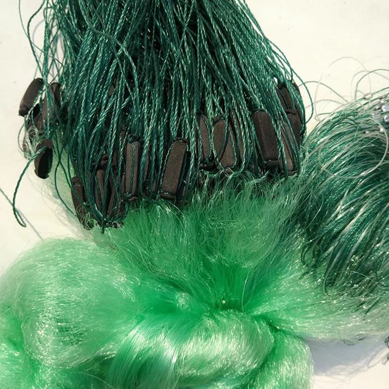 Rete da pesca in filo verde crittografato a tre strati da 50 metri