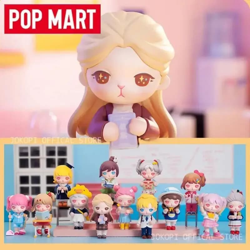 POP MART Serie Campus Scolastico Coniglietto, Giocattolo Carino, Statuette Anime per Ragazze, Modellino Carino, Regalo di Compleanno, Scatola Misteriosa